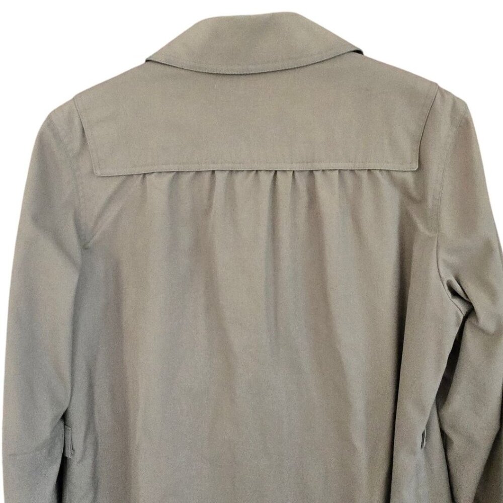 London Fog Womens Beige Trench Coat Zip Out Lining Weatherproof Button Closure - Picture 4 of 11